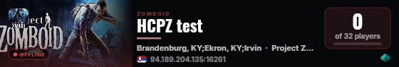 HCPZ test live status badge