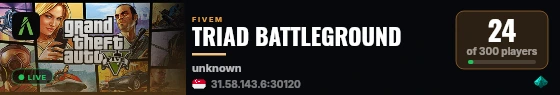 TRIAD BATTLEGROUND live status badge