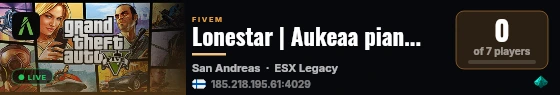 Lonestar | Aukeaa pian... live status badge