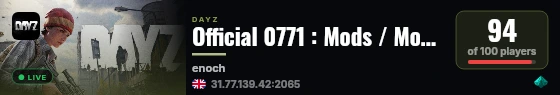 Official 0771 : Mods / More Loot : Active Admins live status badge