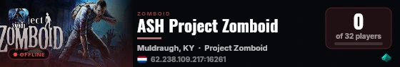 ASH Project Zomboid live status badge
