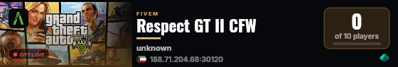 Respect GT II CFW live status badge