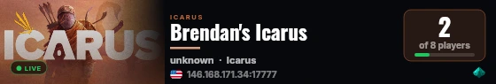 Brendan's Icarus live status badge