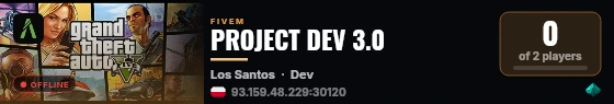 PROJECT DEV 3.0 live status badge
