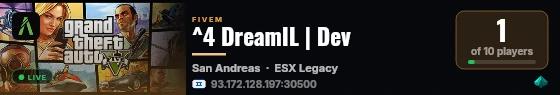 ^4 DreamIL | Dev live status badge