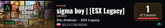 sigma boy | [ESX Legacy] live status badge