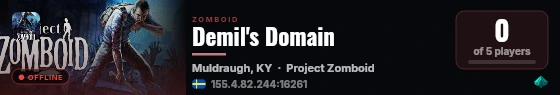 Demil's Domain live status badge