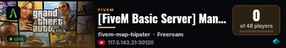 [FiveM Basic Server] Mangu live status badge