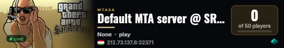 Default MTA server @ SRKHOST.eu live status badge