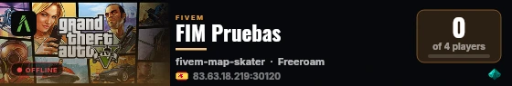 FIM Pruebas live status badge