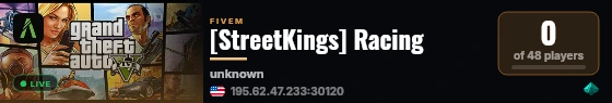 [StreetKings] Racing live status badge
