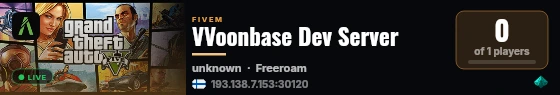 VVoonbase Dev Server live status badge