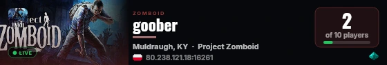 goober live status badge