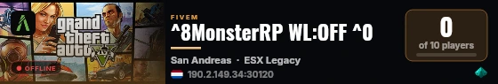 ^8MonsterRP WL:OFF ^0 live status badge