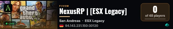 NexusRP | [ESX Legacy] live status badge