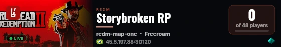 Storybroken RP live status badge