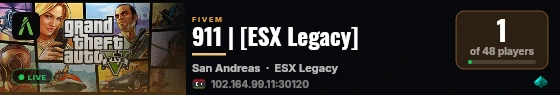 911 | [ESX Legacy] live status badge