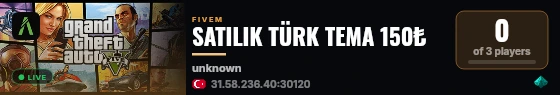 SATILIK TÜRK TEMA 150₺ live status badge