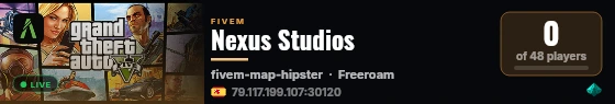 NEXUS STUDIOS DEV live status badge