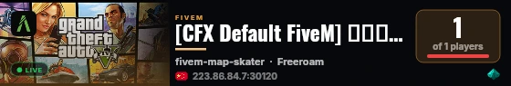 [CFX Default FiveM] 本地模组测试 live status badge