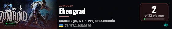 Ebengrad live status badge