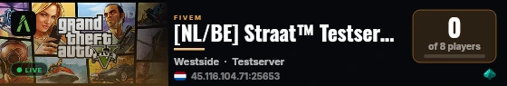 [NL/BE] Straat™ Testserver live status badge
