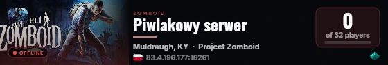 Piwlakowy serwer live status badge