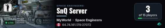 SnQ Server live status badge