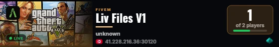 Liv Files V1 live status badge