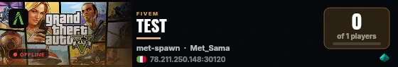 TEST live status badge