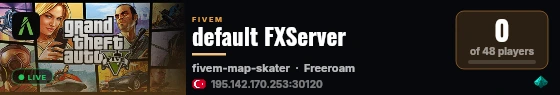 default FXServer live status badge