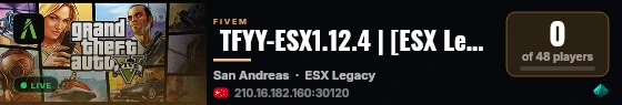  TFYY-ESX1.12.4 | [ESX Legacy] live status badge