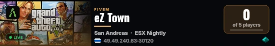 eZ Town live status badge
