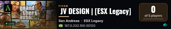  JV DESIGN | [ESX Legacy] live status badge