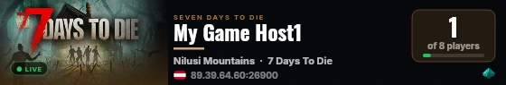 My Game Host1 live status badge