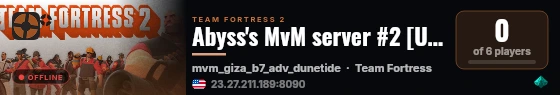 Abyss's MvM server #2 [USA TX] live status badge