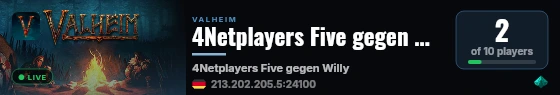 4Netplayers Five gegen Willy live status badge