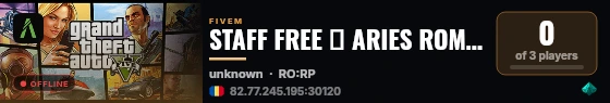 STAFF FREE ➜ ARIES ROMANIA live status badge