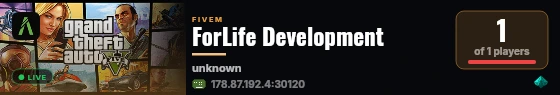 ForLife Development live status badge