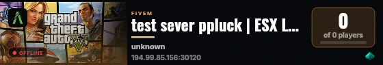 test sever ppluck | ESX Legacy Server live status badge