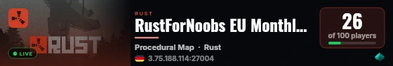 RustForNoobs EU Monthly | 23.08 live status badge