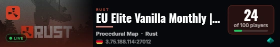 EU Elite Vanilla Monthly | 23.08 live status badge