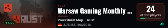 Warsaw Gaming Monthly | 23.08 live status badge