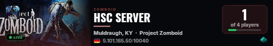 HSC SERVER live status badge