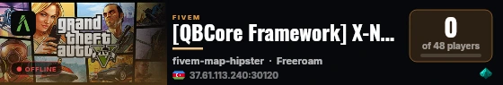 [QBCore Framework] X-NEON FreeRoam live status badge