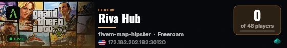 Riva Hub live status badge