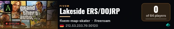 Lakeside ERS/DOJRP live status badge