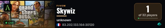 Skywiz live status badge