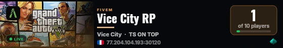 Vice City RP live status badge