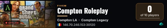 Compton Roleplay live status badge